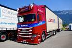 Ein Scania H�ngerzug von Sidler am 27.6.26 beim Trucker Festival Interlaken.