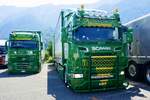 Ein Scania H�ngerzug und Volvo von Raschle am 27.6.26 beim Trucker Festival Interlaken.