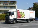 Scania R400 Kühltransporter unterwegs in Nidau am 06.09.2014