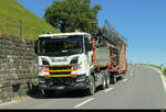 Scania R 500 Kipper mit Krananh�nger unterwegs in Gams am 30.04.2026