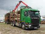Scania Holztransport LKW am 24.09.17 beim Hafenfest in Aschaffenburg