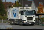 Scania G 410 Müllwagen unterwegs in Busswil am 06.11.2025