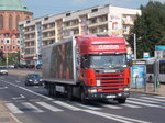 Scania Sattelzug,am 12.August 2015,im polnischen Szczecin.