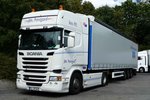 =Scania R450 der Spedition PROVSTGAARD steht im September 2016 auf dem Autohof Fulda-Nord