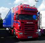=Scania R 500 der Spedition GROSCH steht beim Country-, Trucker- und Streetfoodfestival Fulda im Juli 2017