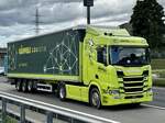 Ein Scania Sattelzug von Käppeli am 11.9.25 beim Grauholz.