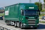 Ein Scania Sattelzug von Marti am 11.9.26 bei Grauholz.