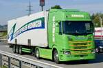 Ein Scania Sattelzug von Zingg am 11.9.26 bei Grauholz.