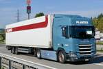 Ein Scania Sattelzug von Planzer am 11.9.26 bei Grauholz.