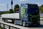 Ein Scania Sattelzug von Stucortec am 11.9.26 bei Grauholz.