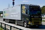 Ein Scania Sattelzug von Buchs Lenk am 11.9.26 bei Grauholz.