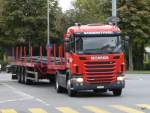 Scania G480 unterwegs in Nidau am 19.09.2014