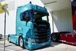 Eine Scania Zugmaschine von Dreier am 9.5.26 beim Cholehof Truck Treffen in Brugg.