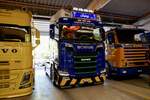 Eine Scania Zugmaschine von Reinhard Recycling am 9.5.26 beim Cholehof Truck Treffen in Brugg.