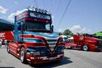 Ein Scania Torpedo Zugmaschine von V�gel am 20.6.26 bei L�ndle Truckshow