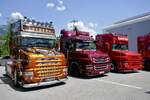 Drei weitere Scania Torpedo Zugmaschinen am 20.6.26 bei der L�ndle Truckshow.