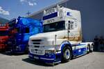 Eine Scania Torpedo Zugmaschine von G. Schuster am 20.6.26 bei der L�ndle Truckshow.