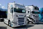 Eine Scania Zugmaschine von Thialer am 20.6.26 bei der L�ndle Truckshow.