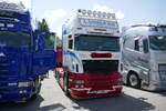 Eine Scania Zugmaschine von Gomilschak am 20.6.26 bei der L�ndle Truckshow.