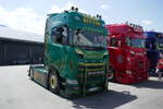 Eine Scania Zugmaschine von Ritter am 20.6.26 bei der L�ndle Truckshow.