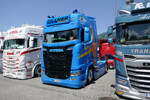 Eine Scania Zugmaschine von Zillner am 20.6.26 bei der L�ndle Truckshow.
