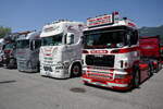 Eine Scania Zugmaschine von Thomas Eugster am 20.6.26 bei der L�ndle Truckshow.