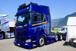 Eine Scania 770S Zugmaschine am 27.6.26 beim Trucker Festival Interlaken.