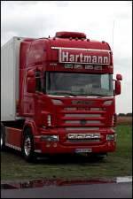 HARTMANN-SPECIAL No4: SCANIA TOPLINE \8/ R580(?) der Fleischwarenfabrik Hartmann aus Warendorf. (07.10.2009)
