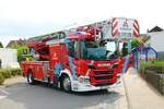Magirus/Scania Vorführdrehleiter am 09.07.22 beim Kreisfeuerwehrtag der Feuerwehr Münster