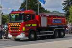 LKW Scania G 380 des CGDIS, (Großherzogliches Feuerwehr- und Rettungskorps), nahm an der Militärparade in Luxemburgstadt teil.