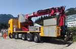 =Scania als Transporter von Br�ckenuntersichtger�t der Firma WEMO aus Eichenzell.