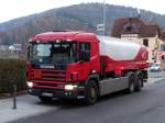 Scania Tankwagen am 21.11.14 in Neckargemünd 