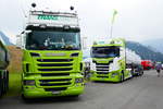 2 Scania von TransLait am 24.6.17 am Trucker Festival in Interlaken.