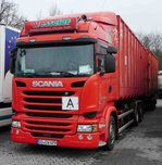 =Scania von  WESSELER  steht im März 2017 am Autohof Fulda-Nord
