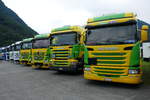 Scania und MB Actros von Thommen Furler am 26.6.16 beim Trucker Festival Interlaken.