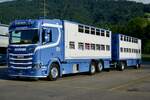 Scania Vieh-H�ngerzug von Br�hlmann am 1.6.26 in Malters.