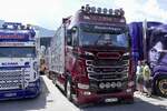 Ein Scania Viehtransporter von J. Nisch am 20.6.26 bei der L�ndle Truckshow.
