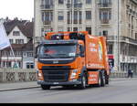 Futuricum  Müllwagen unterwegs auf der Mittleren Rheinbrücke in Basel am 19.03.2023