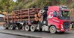 =Volvo-Sattelzug als Langholztransporter der Firma GERBIG; 11-2025