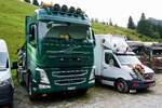 Ein Volvo FH der Tschopp Homzindustrie am 29.8.26 beim Dimtigtaler Truck Treff.
