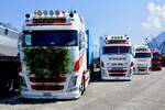 Drei Volvos von Pfister am 27.6.26 beim Trucker Festival Interlaken.