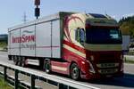 Ein Volvo Sattelzug von InterSpan am 11.9.26 bei Grauholz.