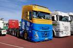 Eine Volvo Aero Zugmaschine von Eggenschwiler am 2.5.26 beim Truck Event Huttwil.