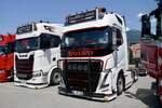 Volvo und Scania Zugmaschinen der Spedition Reuss am 20.6.26 bei der L�ndle Truckshow.