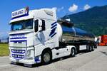 Ein Volvo Tanksattelzug von Morand am 27.7.26 beim Trucker Festival Interlaken.