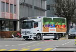 Mercedes e Actros mit Kastenaufbau unterwegs in Altstetten am 28.02.2026