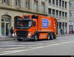 Müllwagen Futuricum unterwegs in der Stadt Basel am 16.04.20258