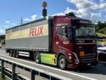 Ein Volvo FH Sattelzug von Felix Transport am 5.9.25 beim Grauholz.