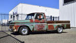 1966 Chevrolet C-10 Longbed Fleetside Patina-Lkw mit 350ci 5,7-Liter-V8 und TH-350 Automatikgetriebe, Servolenkung und Scheibenbremsen vorne, Hot Rod. US Car´s und Hotrod H�ndler / Umbauwerkstatt in Eygelshoven NL. Aufnahme 6.9.2026
