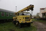 Dieseer Kranwagen IFA W 50 stand am 3.10.2026 im Freigel�nde des Eisenbahn Museum Weimar.